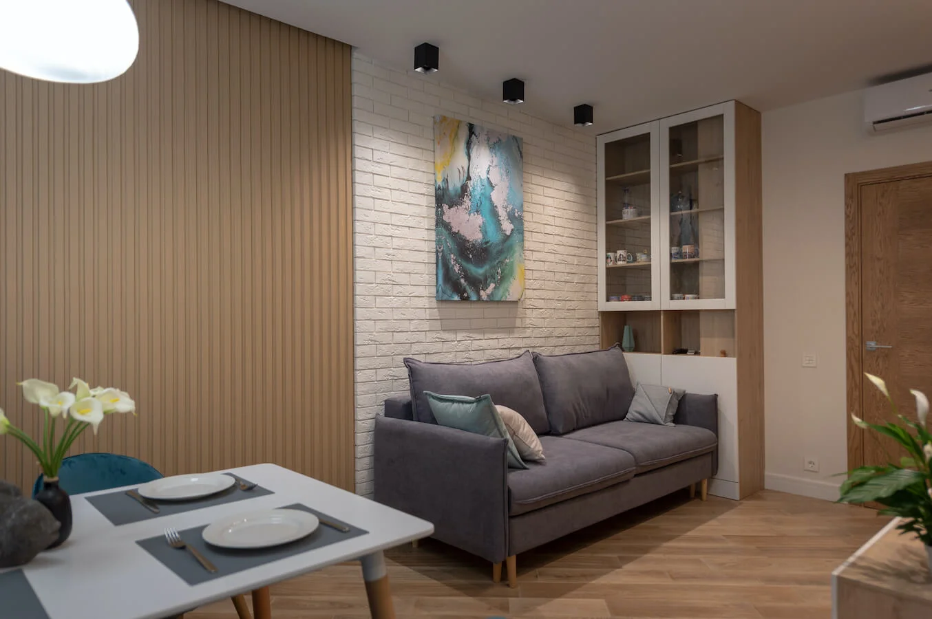 Индивидуальная мебель в интерьере однокомнатной квартиры ➤ Deni-art — Эксклюзивная мебель и кухни на заказ в Москве