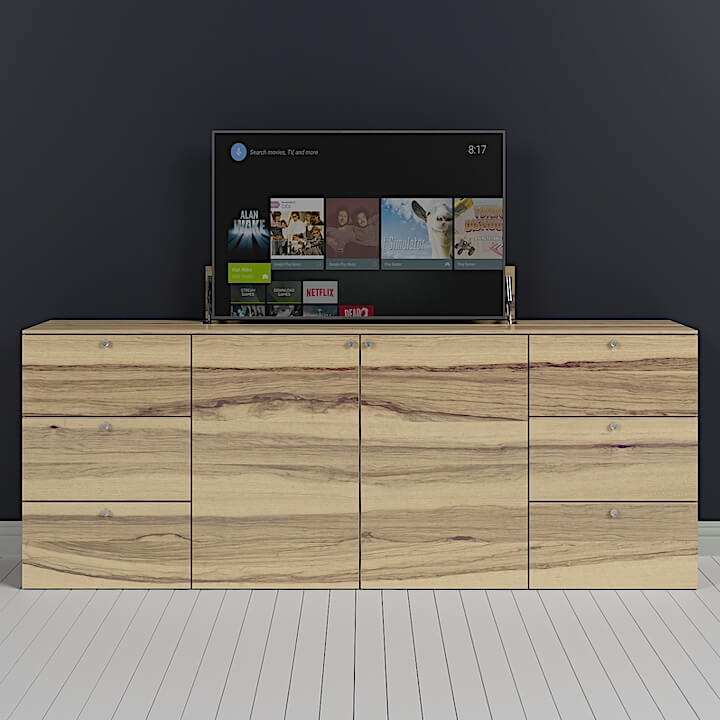 Комод LIFT с подъёмной ТВ панелью / Deni-art мебель на заказ