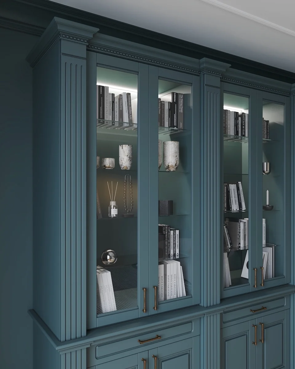 Дизайнерский шкаф для книг LIBRARY ™ Фабрика премиальной мебели Deni-ART 