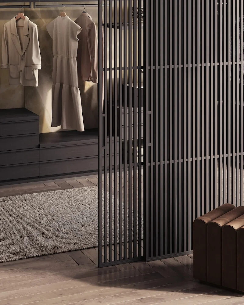 Премиум гардеробные системы на заказ по индивидуальным размерам DeniART ➤ Мебель для дизайнерских интерьеров
