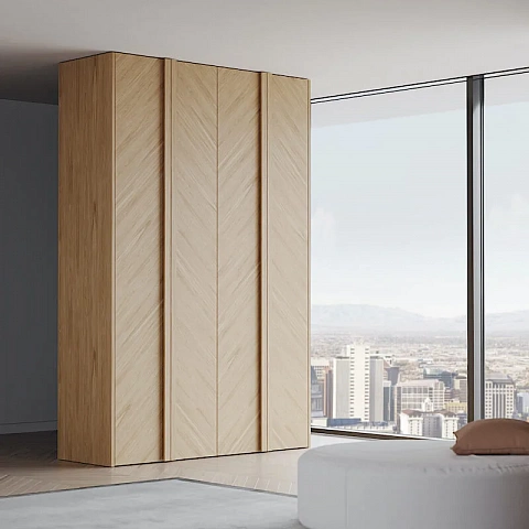 Дизайнерский шкаф Eco из натурального шпона по индивидуальным размерам ➤ Deni Art 
