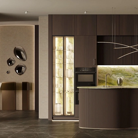 Кухня FUTURE из тисненого шпона | Deni-art мебель по индивидуальному дизайну на заказ
